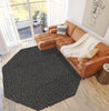 Dalyn Gorbea GR1 Charcoal Area Rug Octagon Lifestyle Image Feature