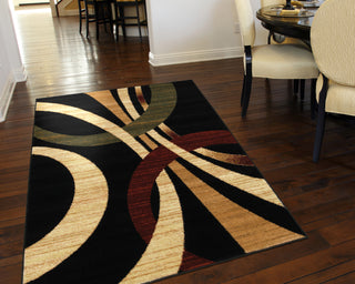 LR Home Grace 81106 Black Area Rug Lifestyle Image