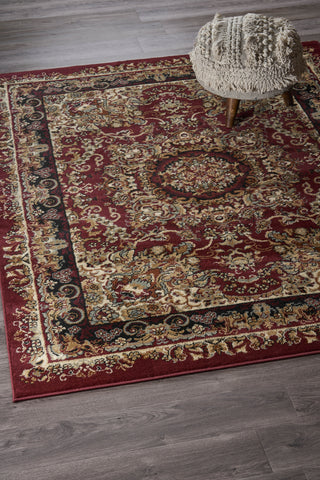 LR Resources Grace 81112 Red/Black Area Rug Lifestyle Image Feature