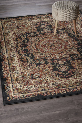 LR Home Grace 81113 Black/Cream Area Rug Lifestyle Image Feature