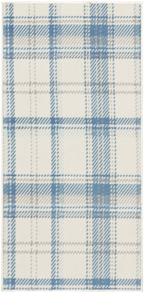 Nourison Grafix GRF03 Ivory Blue Area Rug main image