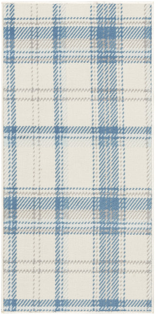 Nourison Grafix GRF03 Ivory Blue Area Rug main image