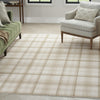 Nourison Grafix GRF03 Ivory Beige Area Rug Corner Image