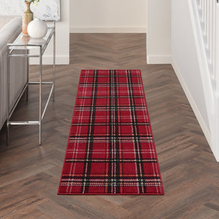 Nourison Grafix GRF03 Red Area Rug Corner Image