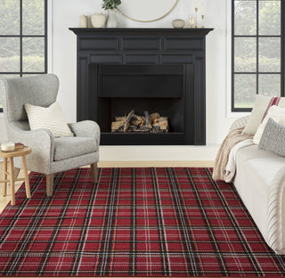 Nourison Grafix GRF03 Red Area Rug Room Image Feature