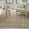 Nourison Grafix GRF03 Taupe Area Rug Corner Image