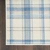 Nourison Grafix GRF03 Ivory Blue Area Rug Detail Image