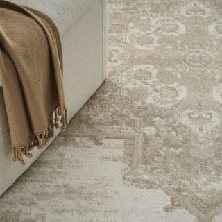Nourison Grafix GRF14 Ivory Beige Area Rug Corner Image