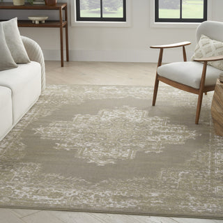 Nourison Grafix GRF14 Olive Area Rug Corner Image