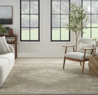 Nourison Grafix GRF14 Olive Area Rug Room Image Feature