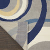 Nourison Grafix GRF21 Grey Area Rug Corner Image