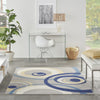 Nourison Grafix GRF21 Grey Area Rug Room Image Feature