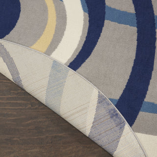 Nourison Grafix GRF21 Grey Area Rug Corner Image