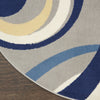 Nourison Grafix GRF21 Grey Area Rug Detail Image
