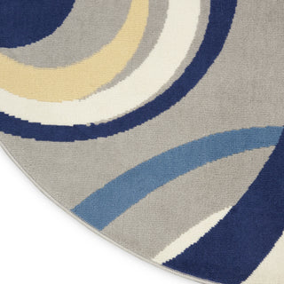 Nourison Grafix GRF21 Grey Area Rug Texture Image