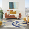 Nourison Grafix GRF21 Grey Area Rug Room Image Feature