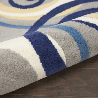 Nourison Grafix GRF21 Grey Area Rug Corner Image