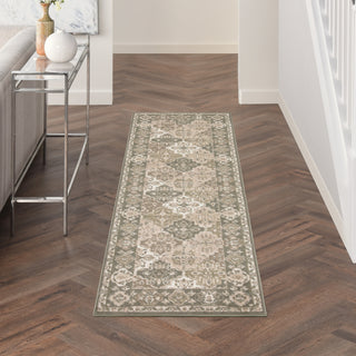 Nourison Grafix GRF31 Green Area Rug Corner Image