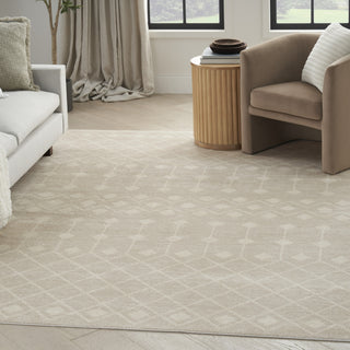 Nourison Grafix GRF37 Beige Area Rug Corner Image