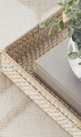 Nourison Grafix GRF37 Ivory Beige Area Rug Corner Image