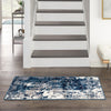 Nourison Grafix GRF38 Navy Blue Area Rug Corner Image