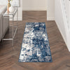 Nourison Grafix GRF38 Navy Blue Area Rug Corner Image