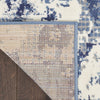 Nourison Grafix GRF38 Navy Blue Area Rug Corner Image