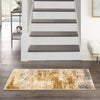 Nourison Grafix GRF40 Beige Blue Area Rug Corner Image