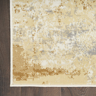 Nourison Grafix GRF40 Beige Blue Area Rug Detail Image