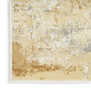 Nourison Grafix GRF40 Beige Blue Area Rug Texture Image