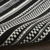 Nourison Grafix GRF41 Black White Area Rug Corner Image