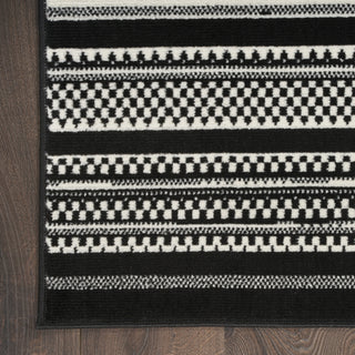 Nourison Grafix GRF41 Black White Area Rug Detail Image