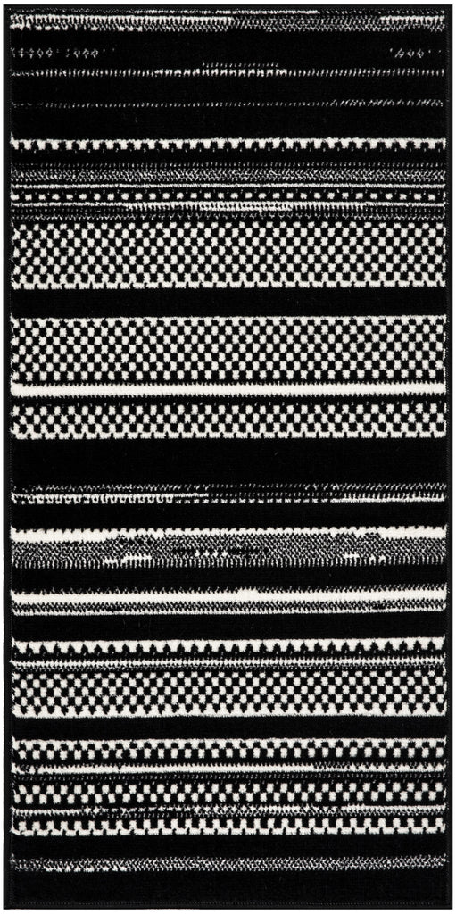 Nourison Grafix GRF41 Black White Area Rug main image