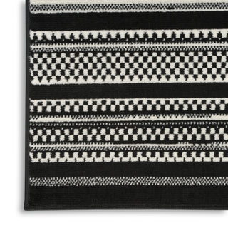 Nourison Grafix GRF41 Black White Area Rug T' R