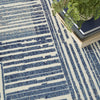 Nourison GRAFIX GRF42 BLUE GREY Corner Image