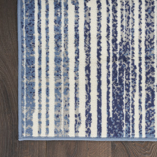 Nourison GRAFIX GRF42 BLUE GREY Detail Image