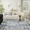 Nourison GRAFIX GRF42 BLUE GREY Room Image Feature