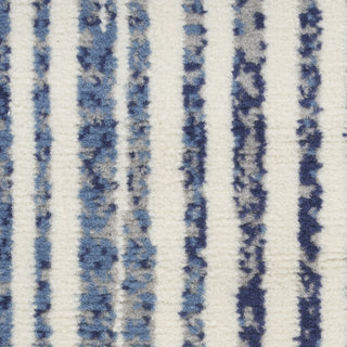Nourison GRAFIX GRF42 BLUE GREY Swatch Image