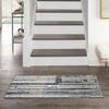 Nourison GRAFIX GRF42 BLUE GREY Corner Image