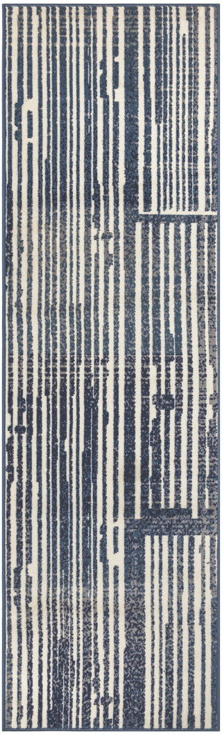 Nourison GRAFIX GRF42 BLUE GREY Main Image