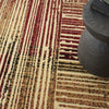 Nourison Grafix GRF42 Brick Multicolor Area Rug Corner Image