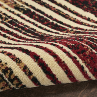 Nourison Grafix GRF42 Brick Multicolor Area Rug Corner Image