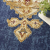 Nourison Grafix GRF43 Navy Gold Area Rug Corner Image