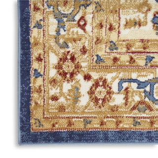 Nourison Grafix GRF43 Navy Gold Area Rug Texture Image