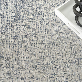 Nourison Grand Street GRN03 Ivory Blue Area Rug by DKNY Texture Image