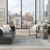Nourison Grand Street GRN03 Ivory Blue Area Rug by DKNY Swatch Image