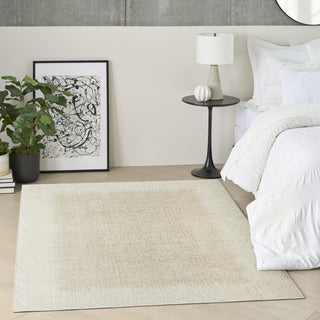 Nourison Grand Street GRN03 Ivory Beige Area Rug by DKNY Corner Image