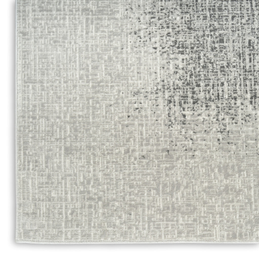 Nourison Grand Street GRN03 Light Grey Area Rug by DKNY Corner Image