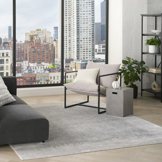 Nourison Grand Street GRN03 Light Grey Area Rug by DKNY Corner Image