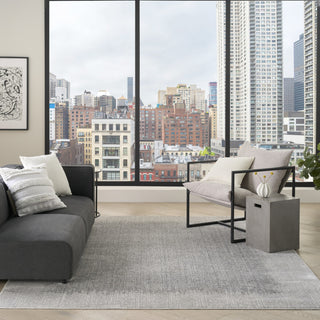 Nourison Grand Street GRN03 Light Grey Area Rug by DKNY Swatch Image